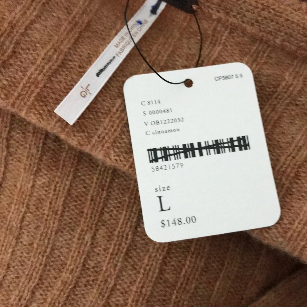 NWT Free People Elias Cashmere Sweater Cinnamon